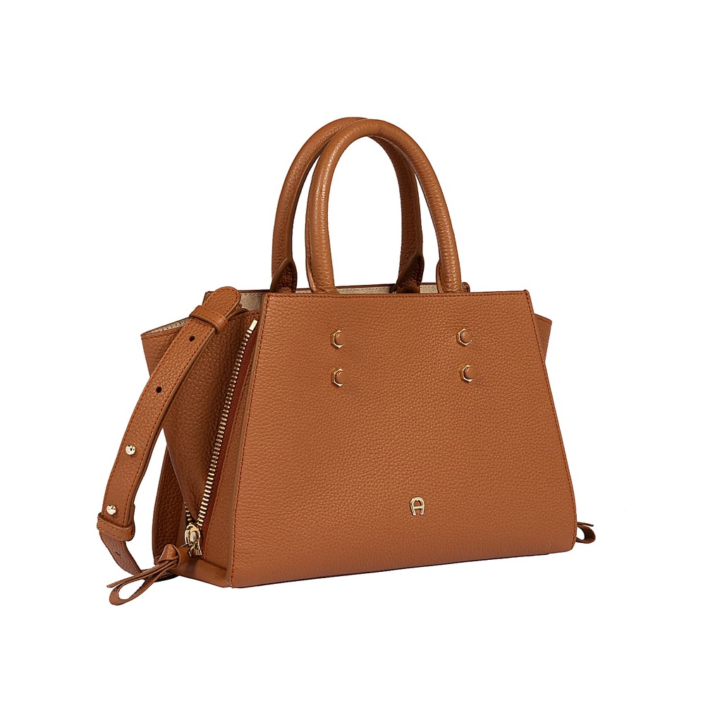 VIKA Handbag, cognac brown