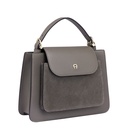 DELIA Handbag S suede, coal brown