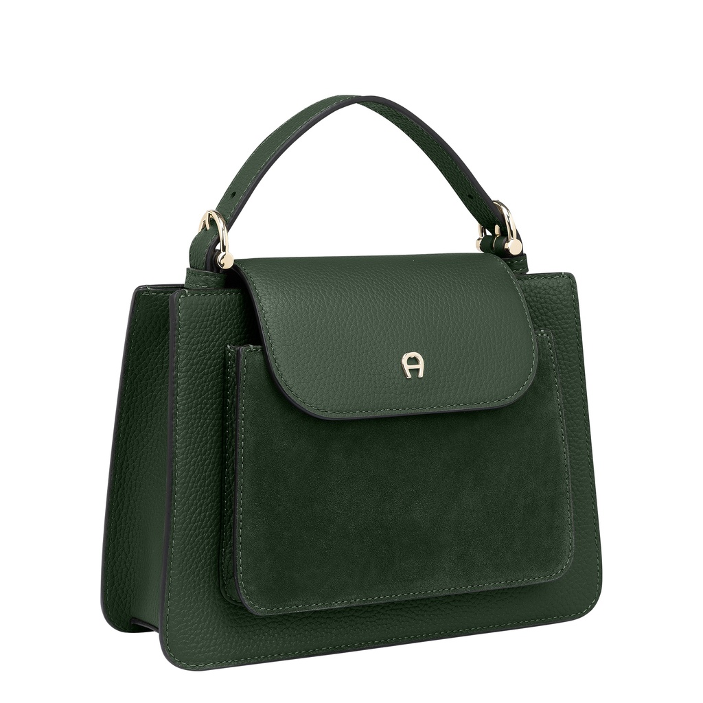 DELIA Handbag S suede, hunter green