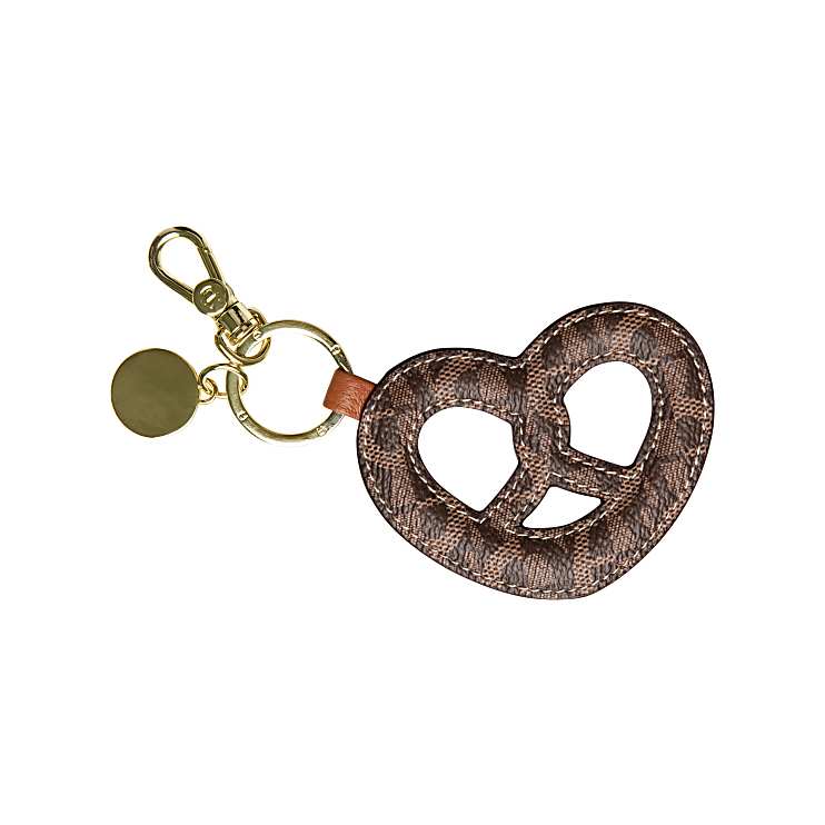 FASHION Keyrings leather - Pretzel, cognac brown