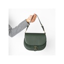 DELIA Shoulder Bag M suede, hunter green