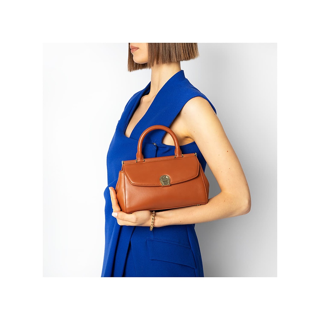 CELESTE  Handbag S, cognac brown