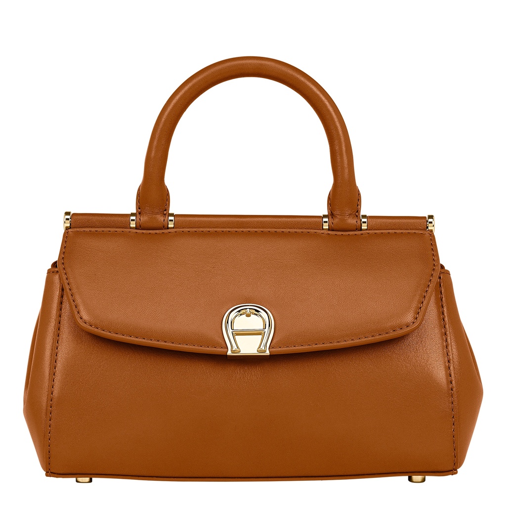 CELESTE  Handbag S, cognac brown