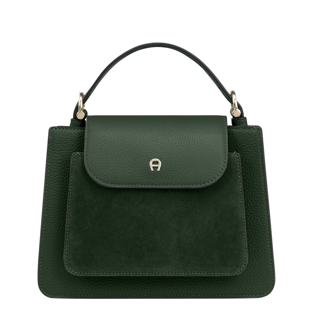 DELIA Handbag S suede, hunter green