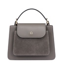 DELIA Handbag S suede, coal brown