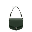 DELIA Shoulder Bag M suede, hunter green