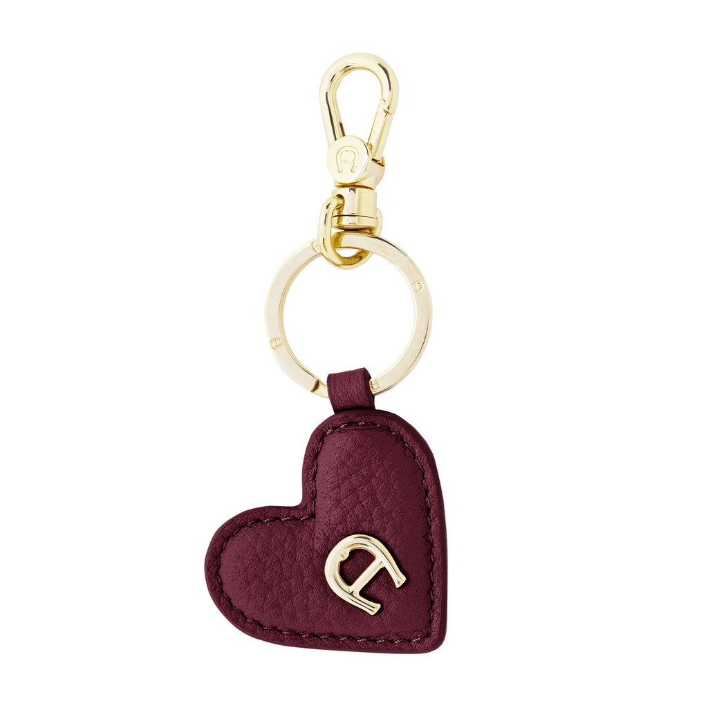 FASHION Keyrings leather Heart A-Logo, burgundy