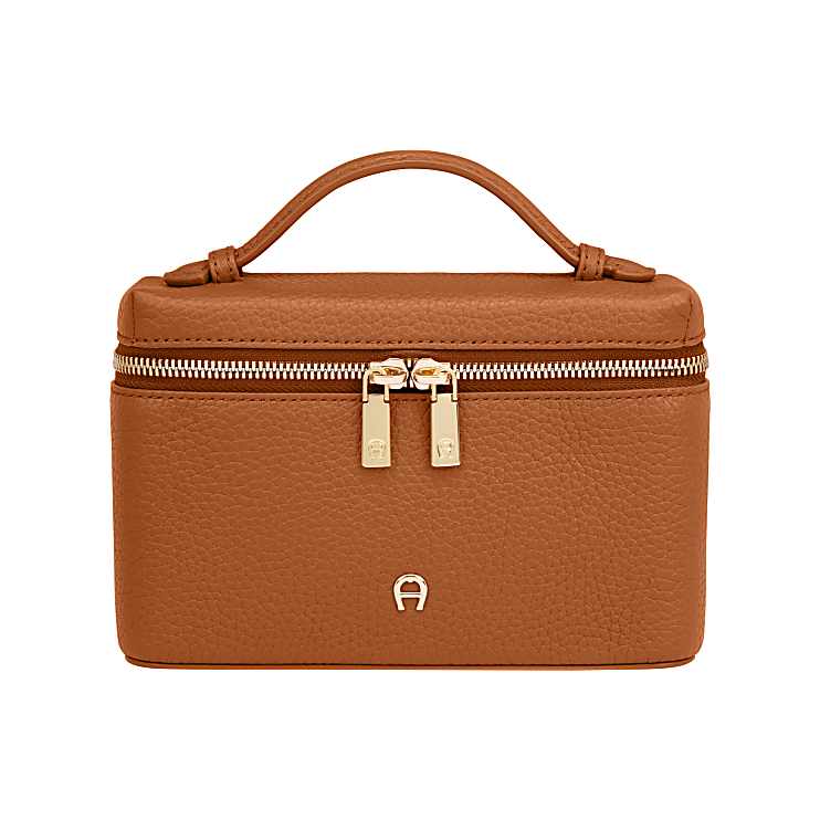 ZELDA Handbag, cognac brown