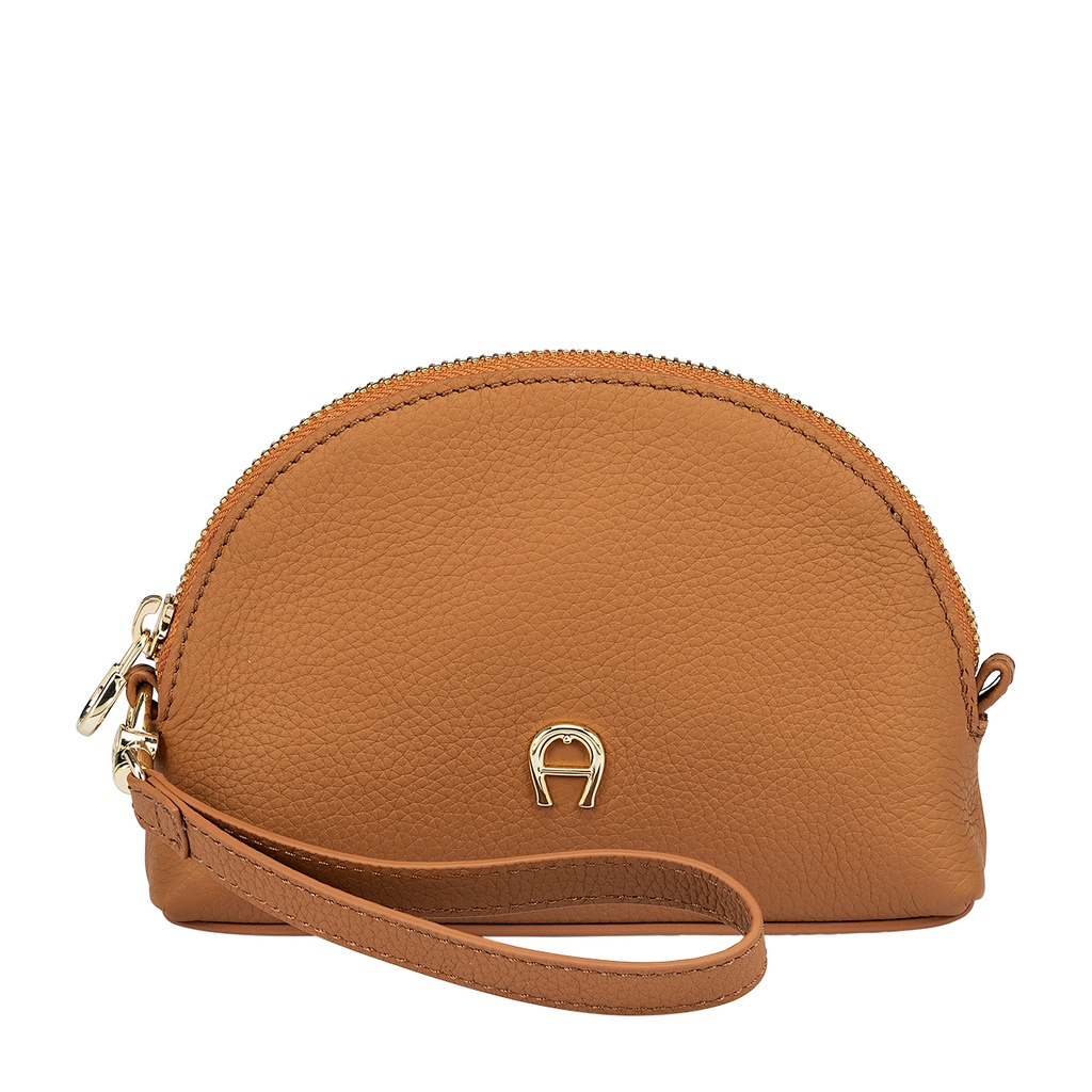 FASHION  Pouch - Half Moon Shape, maple brown