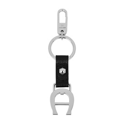 [1811290007] FASHION Leather Keyring - A Logo, black