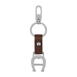 [1811290734] FASHION Leather Keyring - A Logo, espresso brown