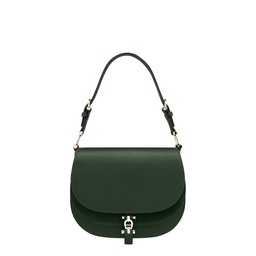 [1329900631] DELIA Shoulder Bag M suede, hunter green